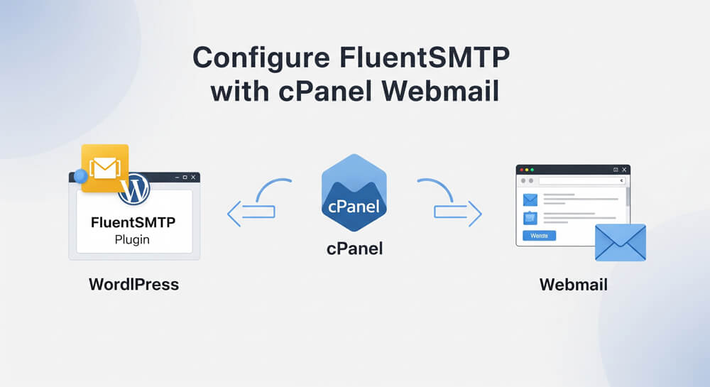 Featured image for Configure Fluent SMTP with cPanel Webmail for WordPress