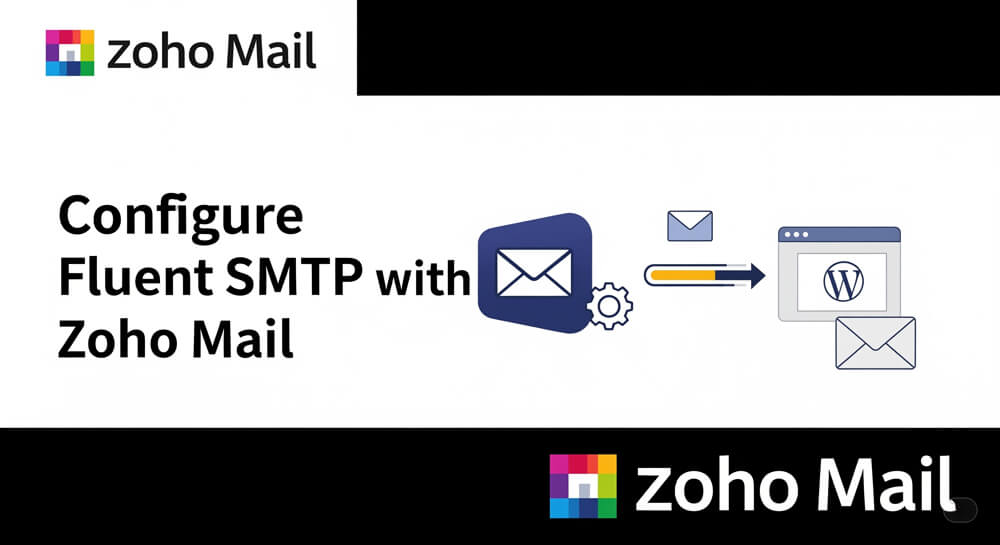 Featured image for How to Set Up Zoho Mail SMTP in WordPress with FluentSMTP